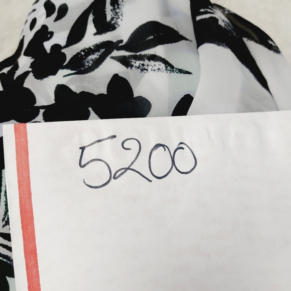 Express One Size Sheer Kimono with Graphic Print and Striped Sleeves P5200 - Picture 8 of 8